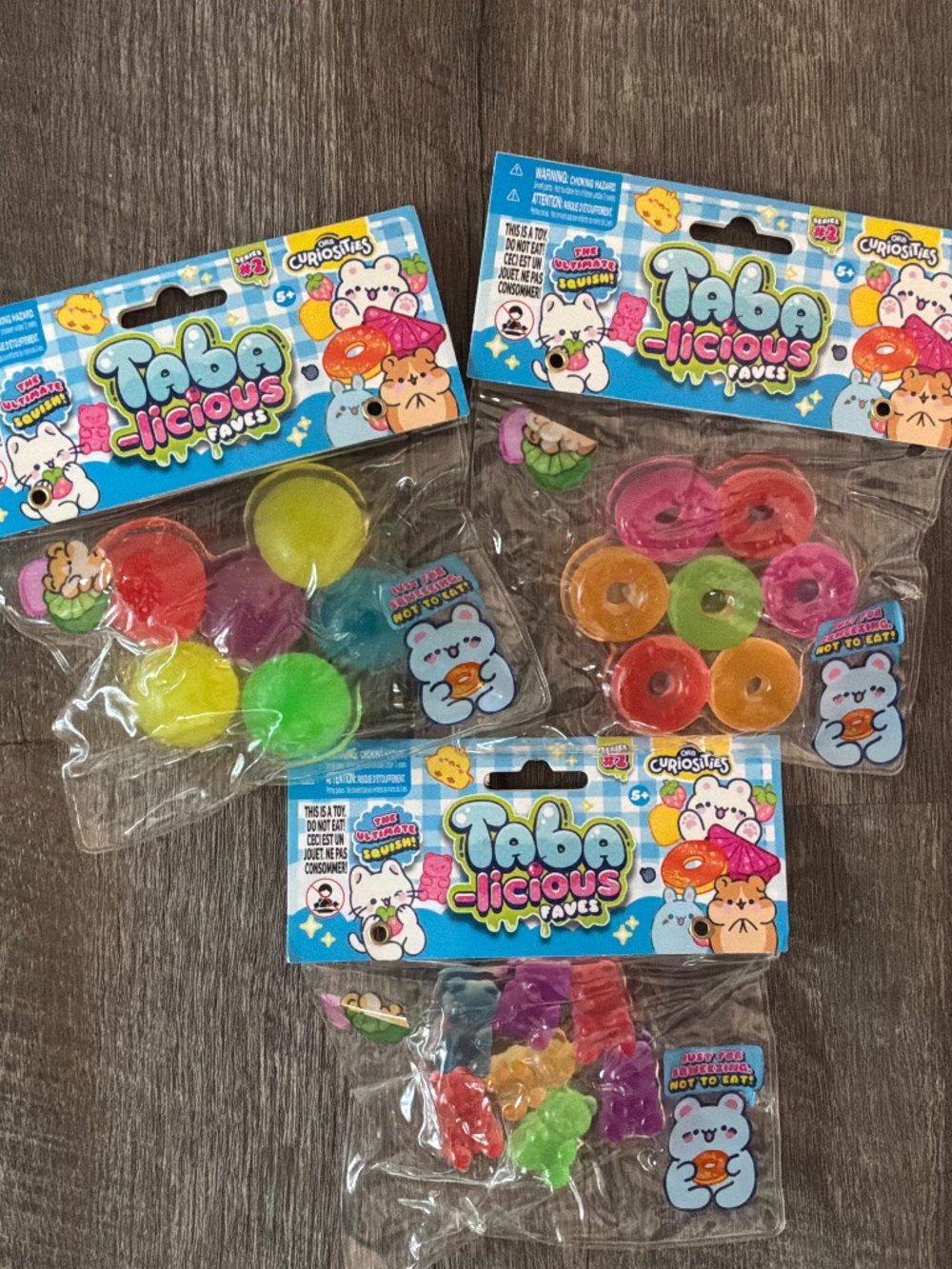 3 packs of taba squishies